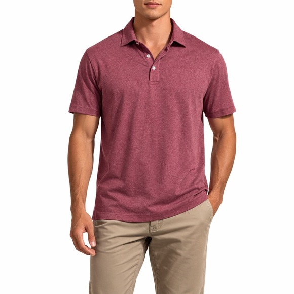 UNTUCKit Other - UNTUCKit Clavidor Polo Shirt Mens Large Red Heather Short Sleeve Casual Golf